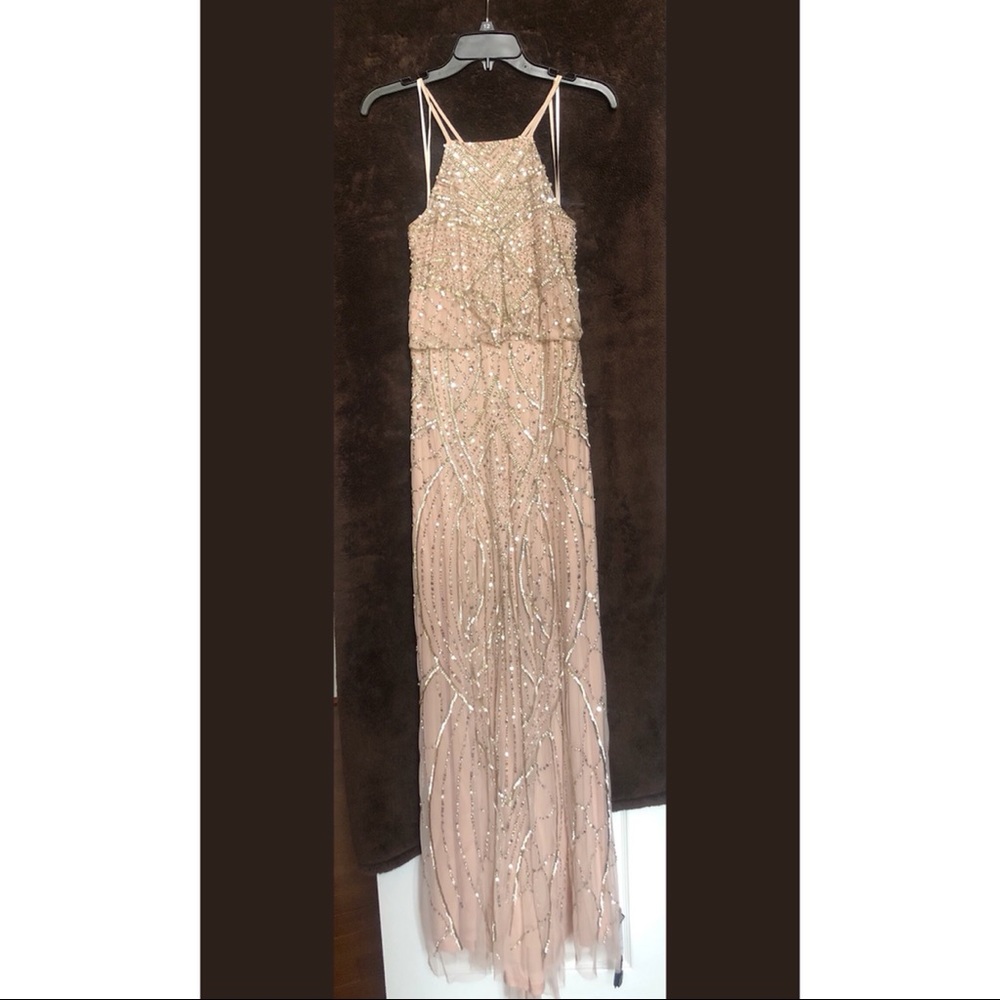 Blush Formal Gown with Beaded Detail